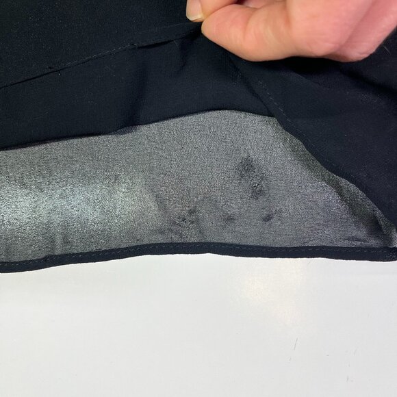 Spencer Alexis Size XL Wide-Leg Pull-On Pants Black Sheer Overlay - Picture 4 of 11